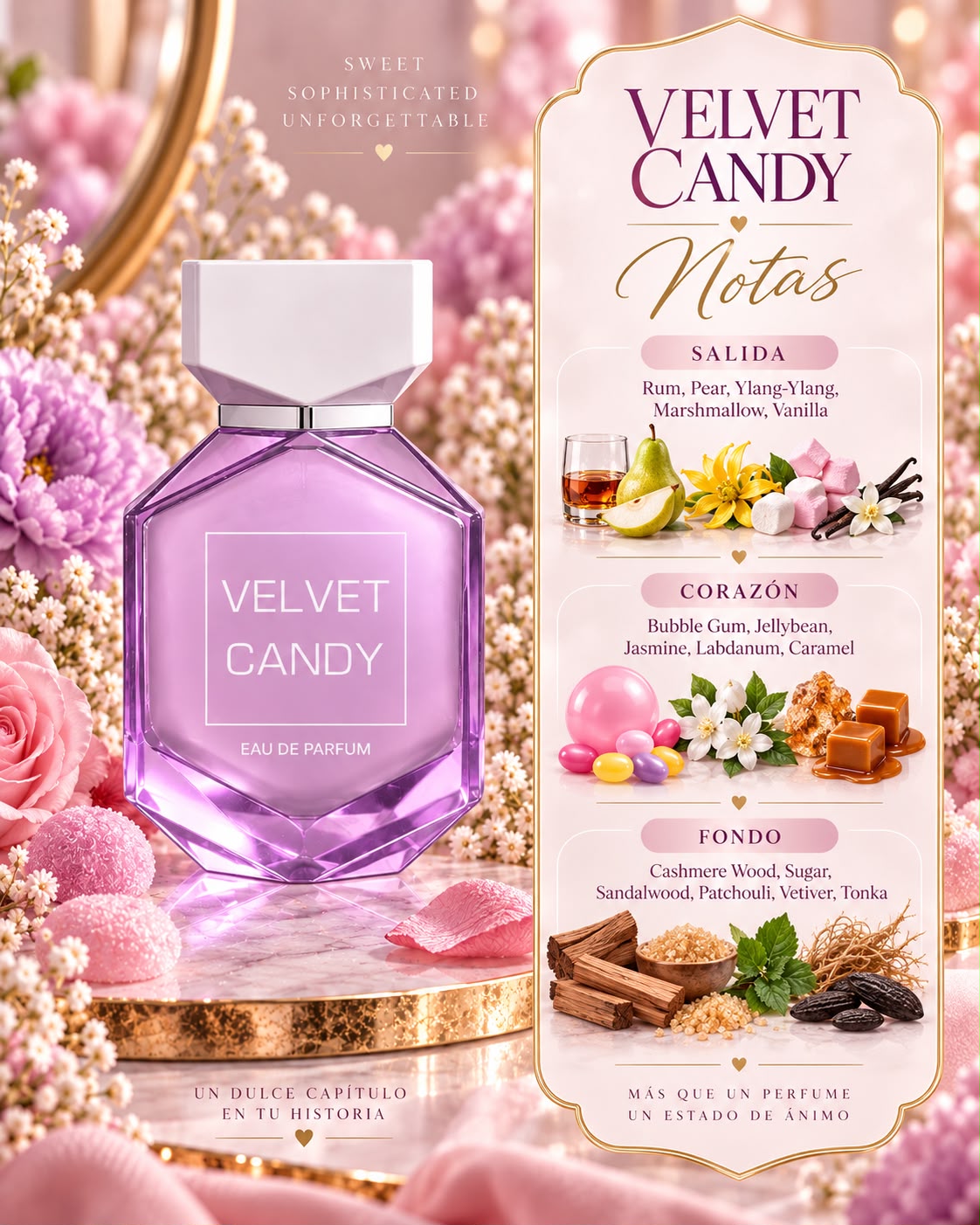 Velvet Candy Eau de Parfum – Sweet Floral Gourmand Fragrance