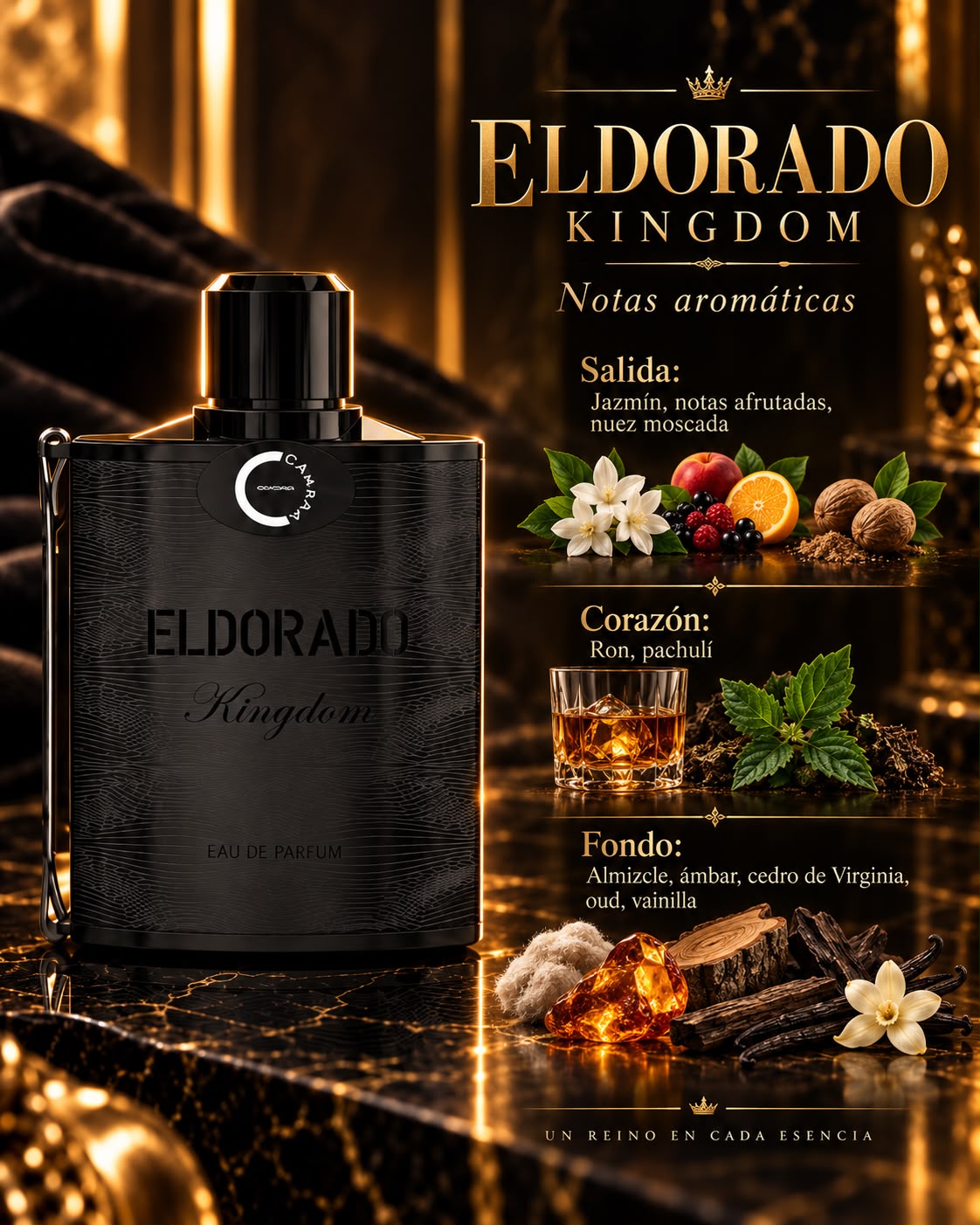 Eldorado Kingdom Eau de Parfum 100 ml – Unisex Warm Woody & Amber Fragrance